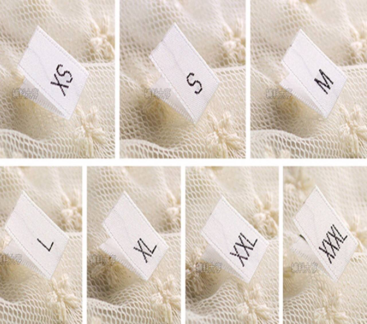 Nášivka na označenie veľkostí 1,2 x 3,5 cm