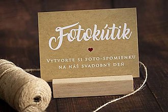 Papiernictvo - Fotokútik - kartička k svadobnej výzdobe - 13049788_