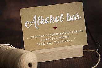 Papiernictvo - Alkohol bar  -  - kartička k svadobnej výzdobe - 13049805_