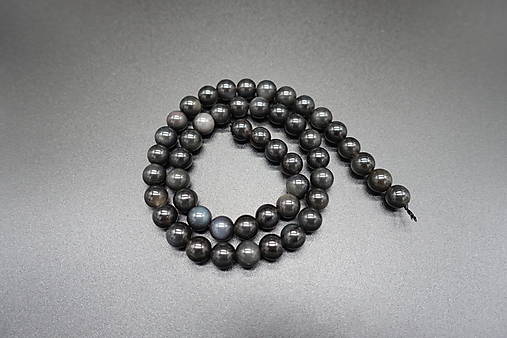  - Obsidián apačská slza 8mm (1 korálka) - 13050073_