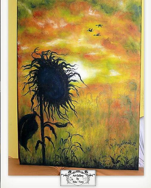 Malba "Slnečnica v západe slnka"