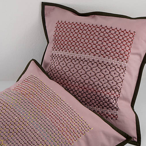 Úžitkový textil - AKCIA: Sashiko vankúš - 13057149_