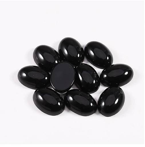 Komponenty - Kabošon minerál 13 x 18 mm, 1 ks (onyx) - 13054670_
