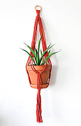 Dekorácie - Makramé držiak na kvetináč // Jarabina - 13059040_