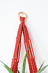 Dekorácie - Makramé držiak na kvetináč // Jarabina - 13059042_