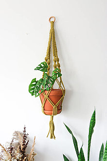 Dekorácie - Makramé držiak na kvetináč // set Kiwi & Oliander (Kiwi samostatne) - 13058973_