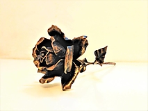Dekorácie - kovaná ruža - zlatá - 13066352_