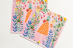 Papier - Pohľadnica "medzi kvetmi" - 13065887_