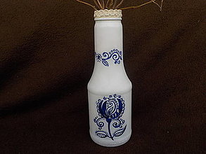 Dekorácie - Váza, bielo-modrá - 13069431_