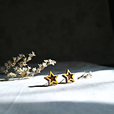 Náušnice - Drevené maľované náušnice Hviezda & Mesiac - 13068205_