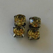 Iný materiál - štrasové kamienky kruhové 6 mm sklenené (žlté) - 13071303_