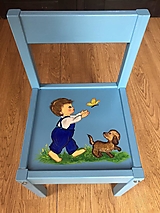 Stolička pre deti- chlapček so psíkom