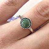 Prstene - Antique Silver Moss Agate Ring / Vintage prsteň s machovym achátom - 13073101_