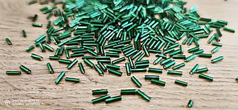 Korálky - Sklenené trubičky Emerald - balíček 600 kusov - 13071537_