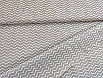 Textil - VLNIENKA Deka / prikrývka 100 % bavlna a 100% Merino top super wash CHEVRON GREY Francúzsko šedý cik cak - 13073504_