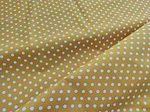 Detský textil - VLNIENKA Detské obliečky do postieľky na mieru  100% bavlna Bodka žltá horčicová - 13073631_