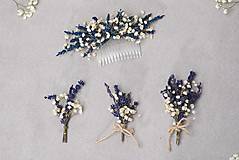 Ozdoby do vlasov - Kvetinový hrebienok "svitanie v Provence" - 13073541_