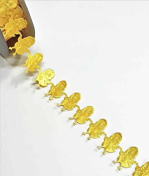 Galantéria - Saténová lemovka kuriatka (Žltá) - 13083041_