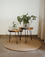 Úžitkový textil - Okrúhly prírodný koberec - 13082560_