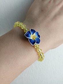 Náramky - S modrým kvetom - 13080841_