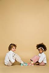Detské oblečenie - AMEL zavinovacia košieľka biela (6-12 m) - 13087090_