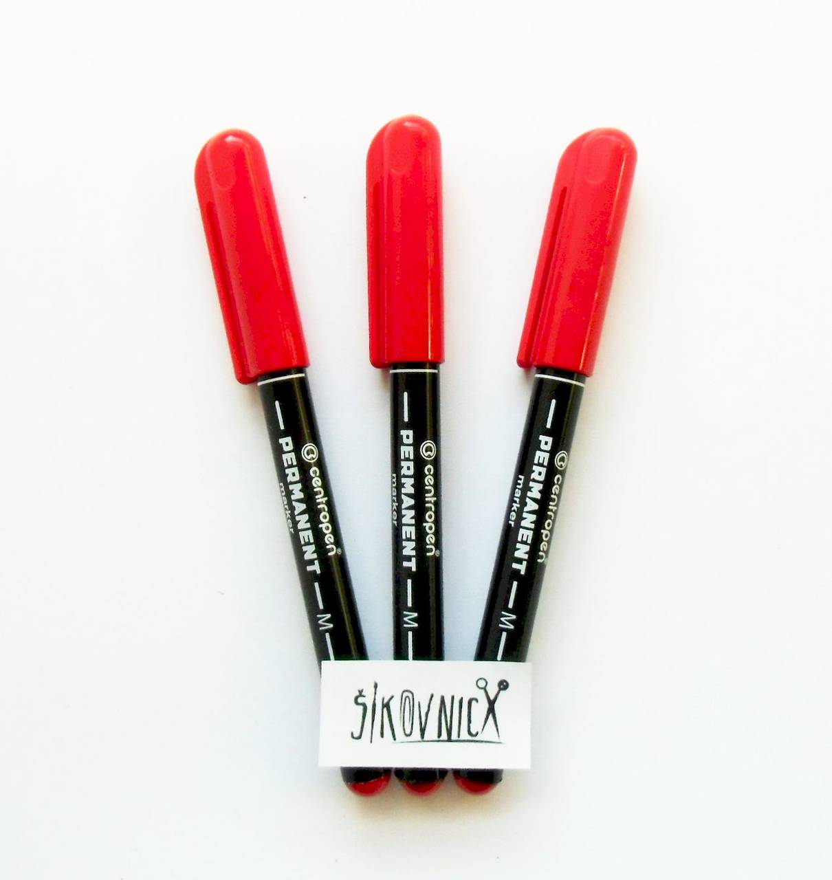 Permanentná fixka, centropen -M- (červená)