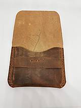 Peňaženky - kožené puzdro "flap" - 13089289_