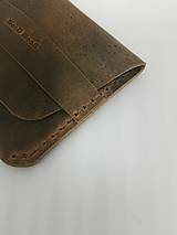 Peňaženky - kožené puzdro "flap" - 13089290_