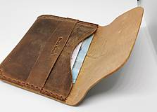 Peňaženky - kožené puzdro "flap" - 13089291_