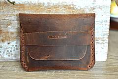 Peňaženky - kožené puzdro "flap" - 13089292_