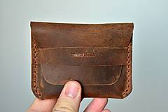 Peňaženky - kožené puzdro "flap" - 13089293_