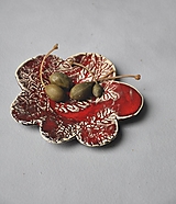 Príbory, varešky, pomôcky - tanierik kvet červený - 13087085_