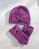 Detské čiapky - ...detská čiapka 100% MERINO vlna FUCHSIA - 13091884_