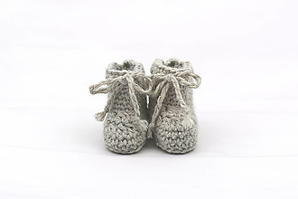 Detské topánky - Sivé papučky zimné ALPACA - 13091783_