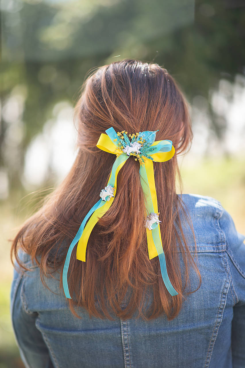 Spona s mašličkou "v krajine jednorožcov" 