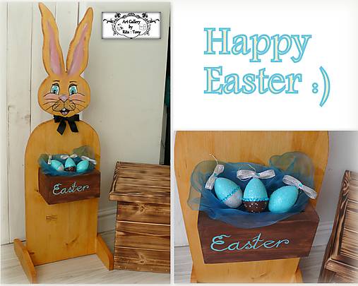 Dekorácie - Veľká jarná dekorácia "Bunny boy" - 13092469_