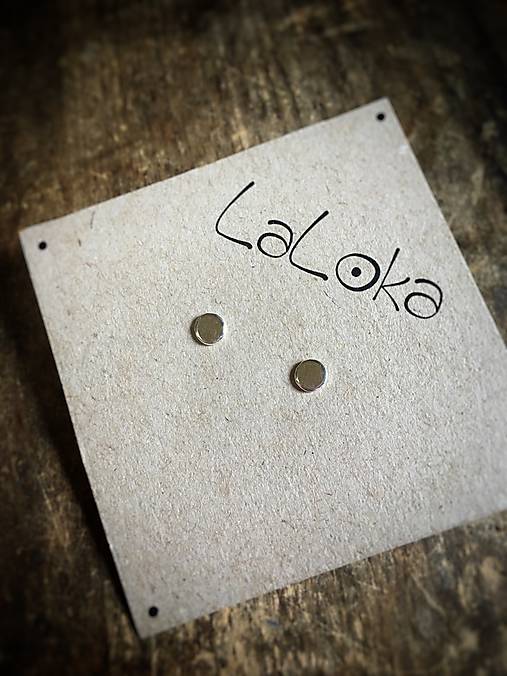 Náušnice - Minimalistické napichovačky Disky - 13093398_