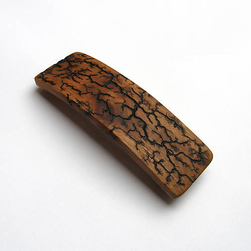 Ozdoby do vlasov - Drevená spona do vlasov - jelšová veľká - Lichtenberg - 13092697_