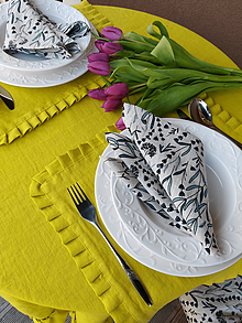 Úžitkový textil - Ľanové prestieranie Lemon Pie - 13093553_