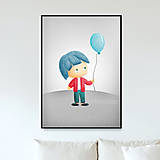 Obrazy - Existenčníci s balónom (digital) - 13094078_