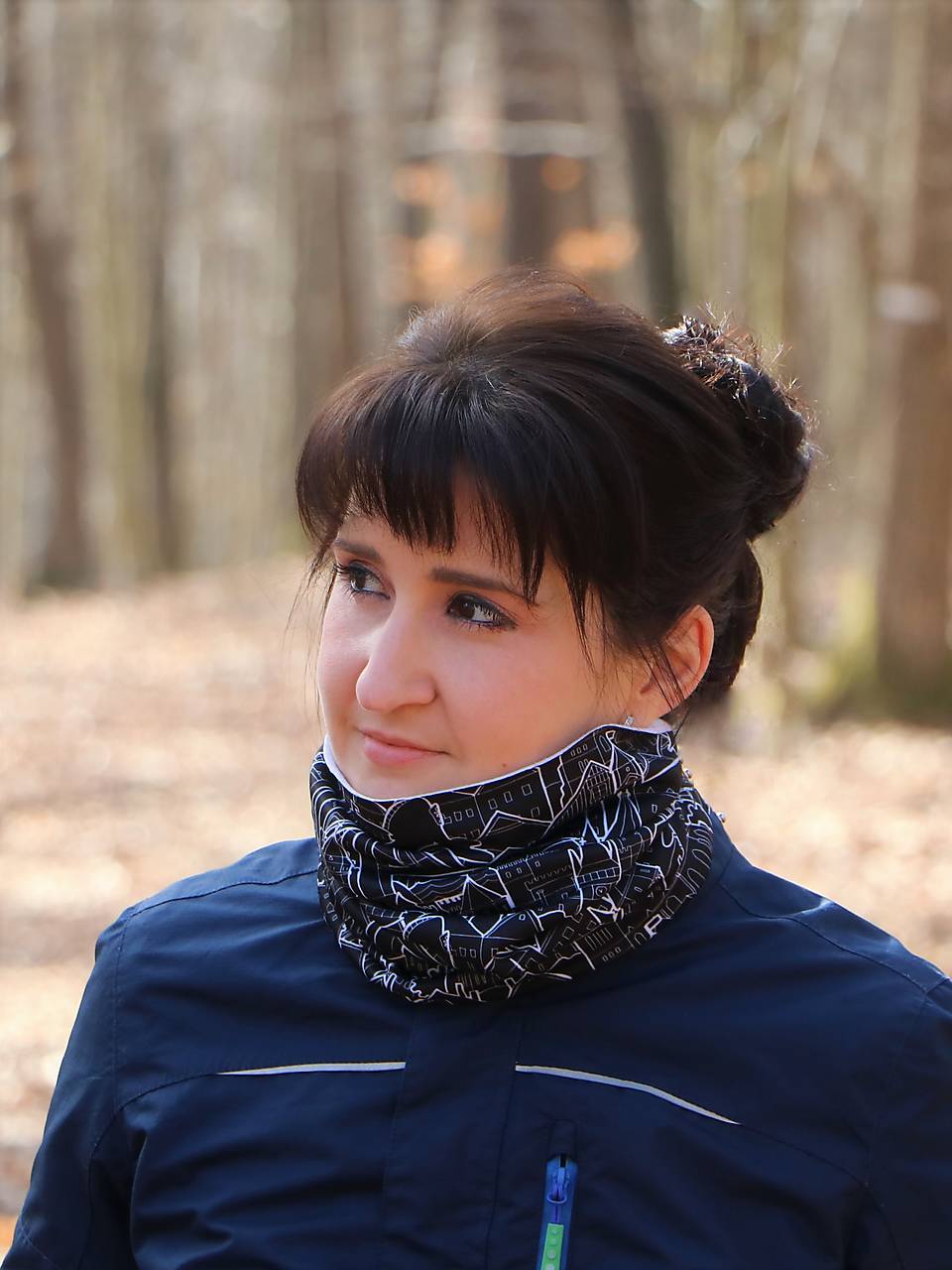 Multifunkčná šatka milujeme Slovensko čierna