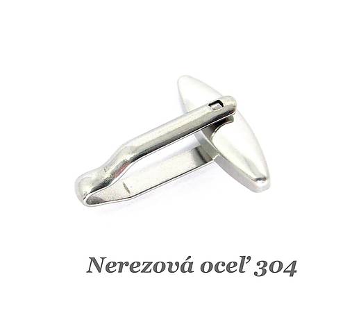 Komponenty - Základ pre manžetový gombík /M3804/ - nerez.oceľ 304 - 13096392_