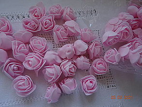 Polotovary - Penová ružička svetloružová - 13095293_