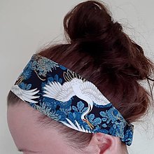 Ozdoby do vlasov - Jednoduchá dámská čelenka s japonskými jeřáby - 13097353_