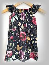 Detské oblečenie - kvetinové šaty pre 4 ročné dieťa /110-116/ - 13095310_