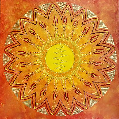 Obrazy - Mandala ANA (Svetlo) - predaná - 13102162_