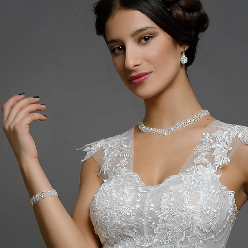 Sady šperkov - set Swarovski - floral - 13099011_