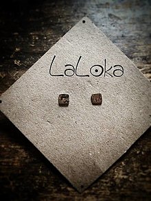 Náušnice - Minimalistické napichovačky tepané Štvorce - 13100638_