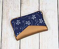 Peňaženky - modrotlačová peňaženka na zips Miša 1 - 13101590_