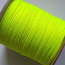 Galantéria - Šnúra PES plochá 1,5mm-1m (žltá neon) - 13107337_